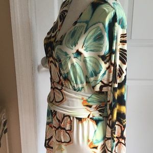 Contemporary stylish print tunic top by Lily size L